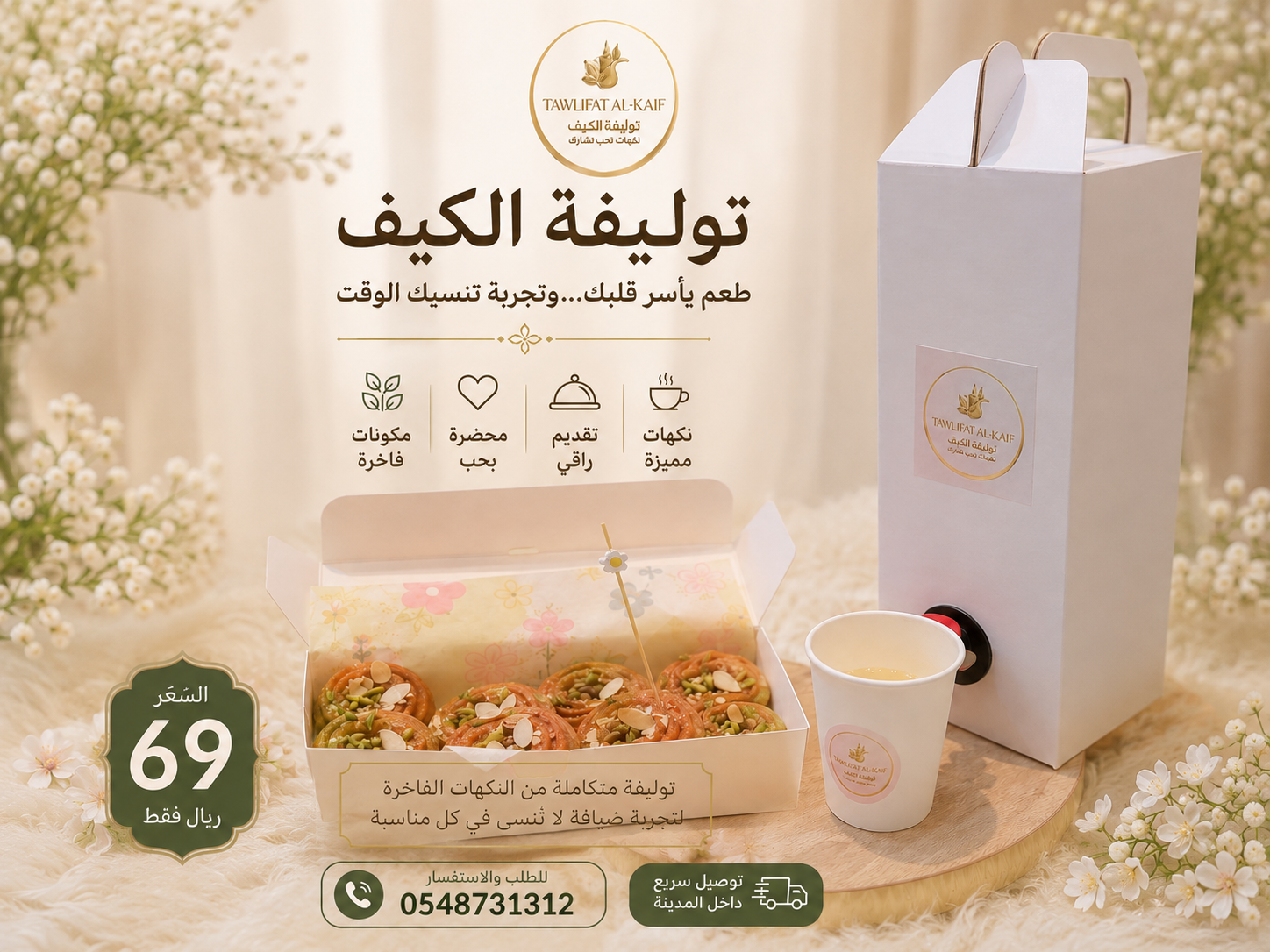 قهوة سعوديه وحلاالتمر بالكراميل