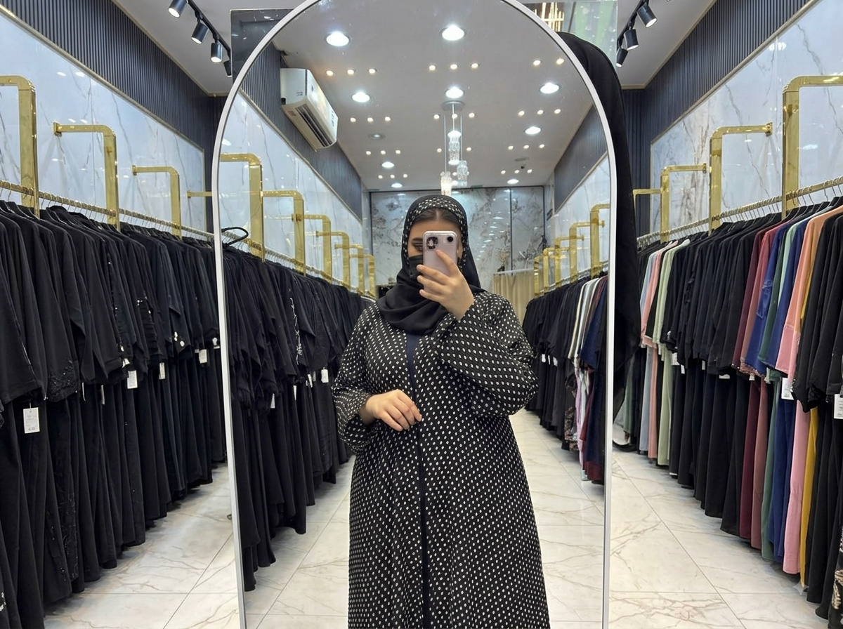 عباية "بولكا دوت" الكلاسيكية
