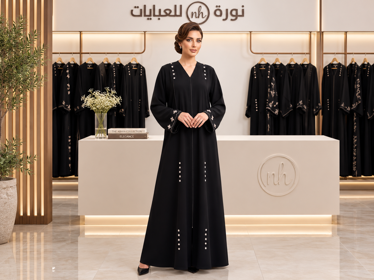 عباية زهور اللؤلؤ